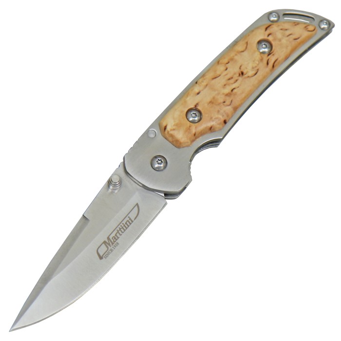 Marttiini OY Taschenmesser "MFK Curly Birch Folding Knife" Maserbirke